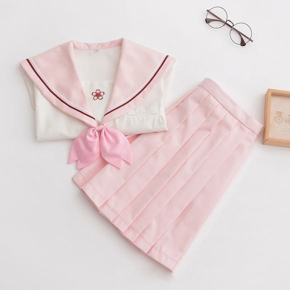 Sakura light pink Japanese school uniform set