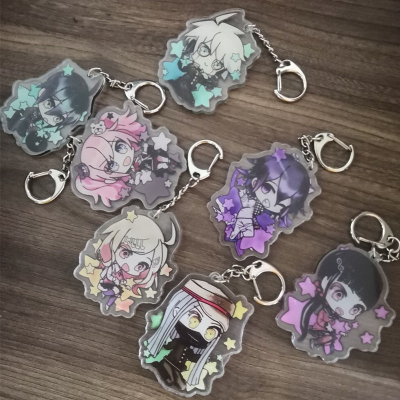 Anime Dangan Ronpa Danganronpa V3 Key Chains Two-sided Keychain