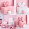 Rabbit Shape Room Plush Tissue Box